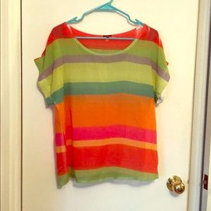 Neon stripped top